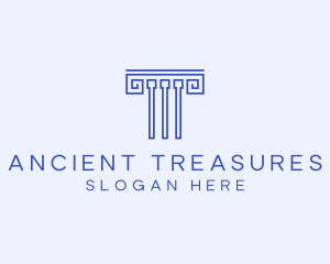 Greek Ancient Column logo design