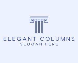 Greek Ancient Column logo design