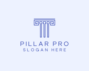 Greek Ancient Column logo design