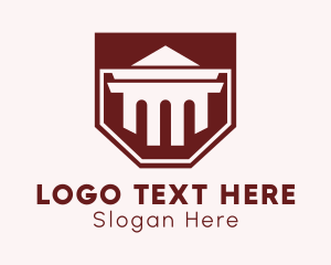 Law Firm - Ancient Column Banner logo design