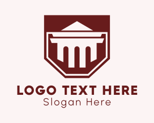 Capital - Ancient Column Banner logo design