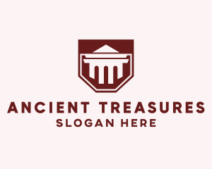 Ancient Column Banner logo design