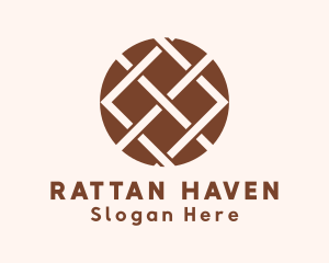 Rattan - Woven Textile Handicraft logo design