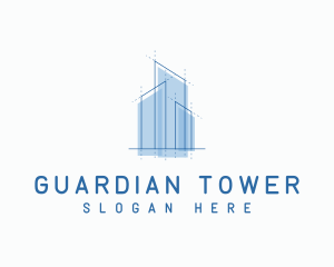 Residential Building Tower logo design