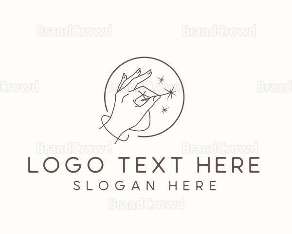 Hand Needle Sewing Logo