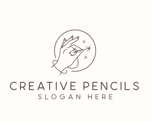 Hand Needle Sewing logo design