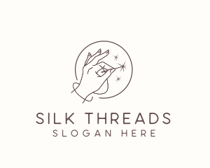 Hand Needle Sewing logo design