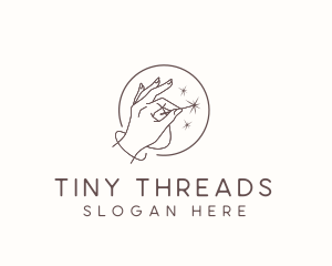 Hand Needle Sewing logo design