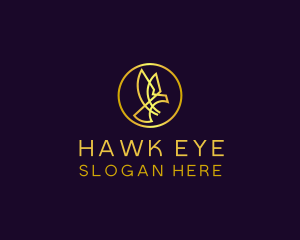 Hawk - Golden Minimalist Hawk logo design