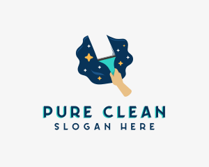 Squeegee Cleaning Tool logo design