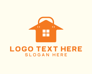 Online Shopping - Home Shopping Bag logo design