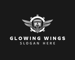 Piston Wings Gear logo design