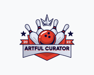 Crown Sports Bowling Alley logo design