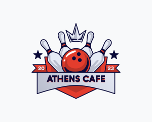 Crown Sports Bowling Alley logo design