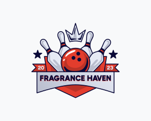 Crown Sports Bowling Alley logo design