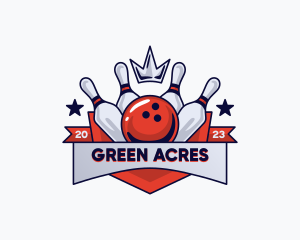 Crown Sports Bowling Alley logo design