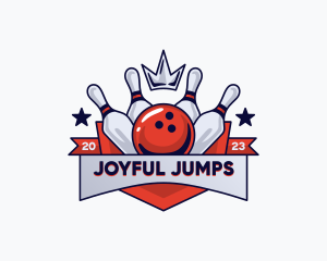 Crown Sports Bowling Alley logo design