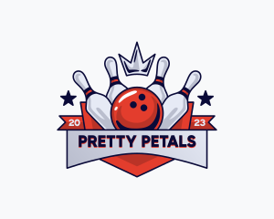 Crown Sports Bowling Alley logo design