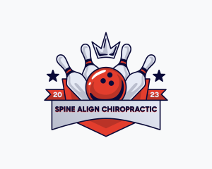 Crown Sports Bowling Alley logo design