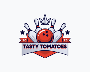 Crown Sports Bowling Alley logo design