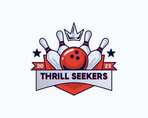 Crown Sports Bowling Alley logo design