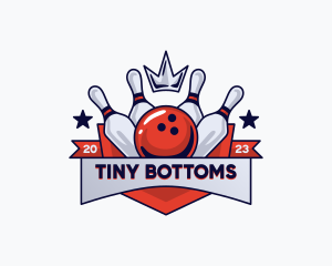 Crown Sports Bowling Alley logo design