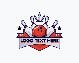 Bowling Ball - Crown Sports Bowling Alley logo design