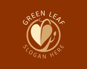 Heart Leaf Nature logo design