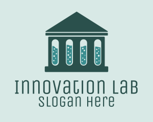 Laboratory - Blue Laboratory House logo design
