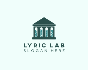 Blue Laboratory House logo design