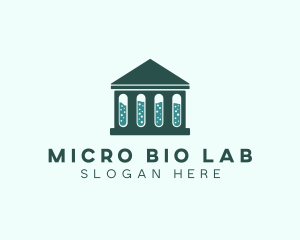 Blue Laboratory House logo design