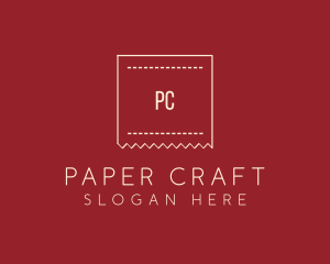 Ripped Paper Letter logo design