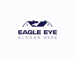 Eagle House Roof  logo design