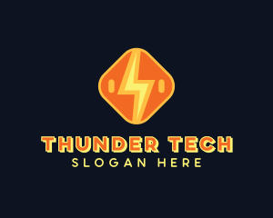 Thunder Lightning Bolt logo design