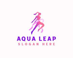 Woman Sports Athlete logo design