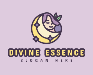 Crescent  Moon Goddess logo design