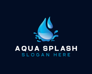 Splash Water Droplet logo design
