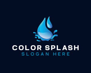 Splash Water Droplet logo design