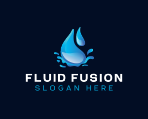 Splash Water Droplet logo design