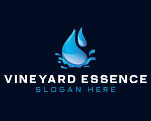 Splash Water Droplet logo design