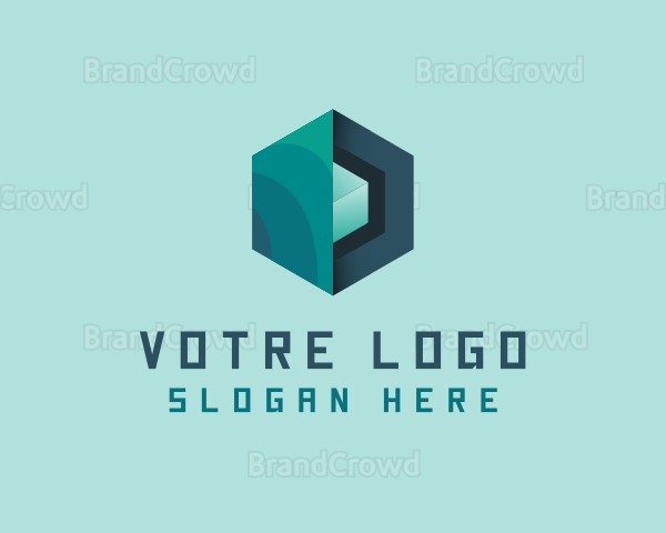 Generic Hexagonal Cube Technology Logo
