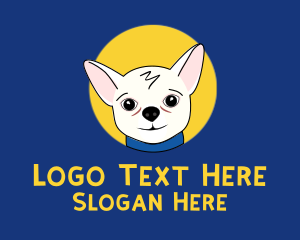 Dog Grooming - Cute Pet Chihuahua logo design
