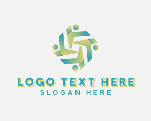 Worldwide - Geometric Community People logo design