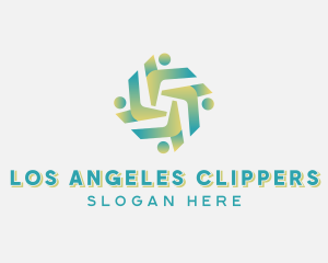 Geometric Community People logo design