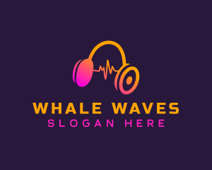 Soundwave Music Headphones logo design