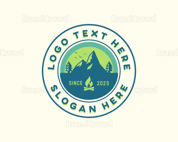 Mountain Outdoor Camping Logo