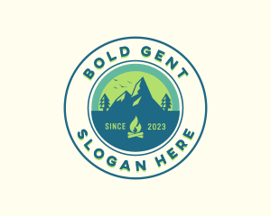 Mountain Outdoor Camping logo design