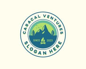 Mountain Outdoor Camping logo design