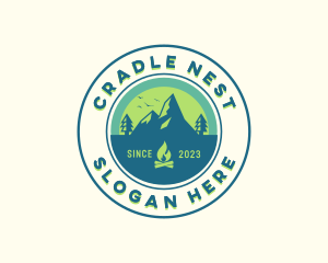 Mountain Outdoor Camping logo design