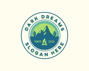 Mountain Outdoor Camping logo design